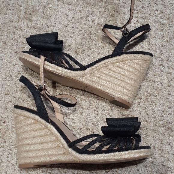 KATE ♤ SPADE sz 8.5 sandal wedges ~wore 1x - Picture 2 of 5
